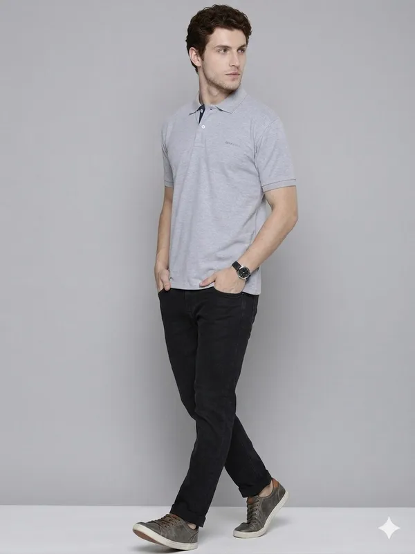Grey_Poly_Cotton_Solid_Half_Sleeves_Casual_T-Shirt_For_Men