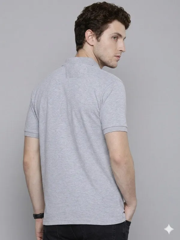 Grey_Poly_Cotton_Solid_Half_Sleeves_Casual_T-Shirt_For_Men