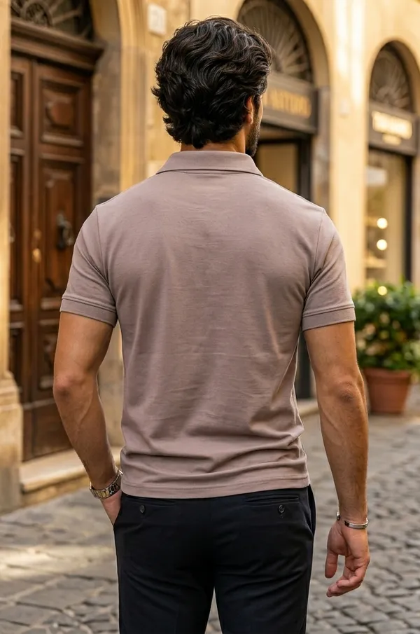 Lavender_Pure_Cotton_Solid_Half_Sleeves_Casual_T-Shirt_For_Men