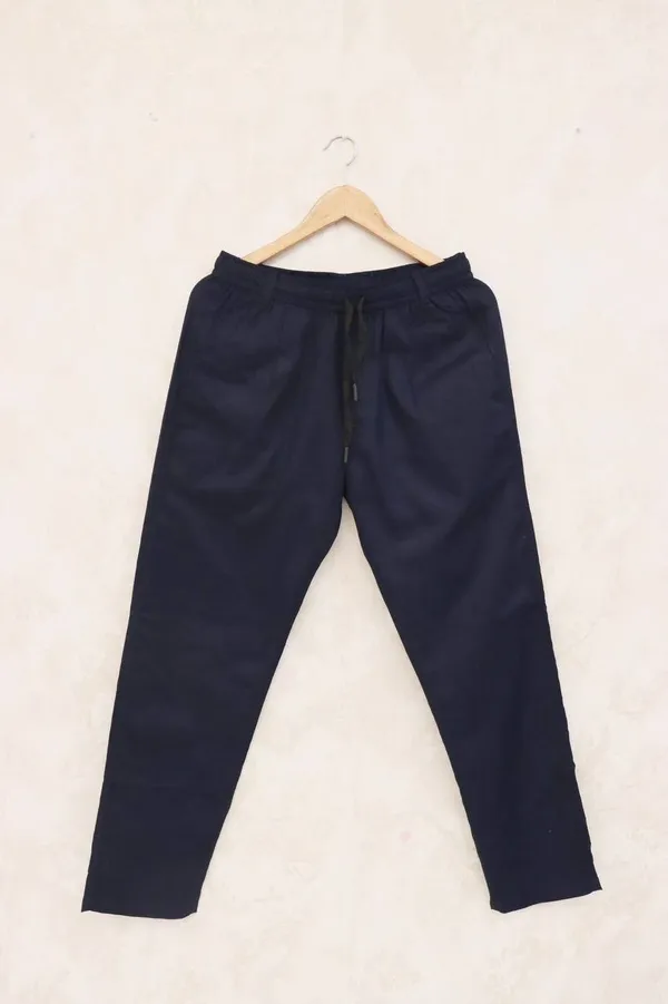 Navy_Blue_Linen_Solid_Mid_Rise_Casual_Trouser_For_Men