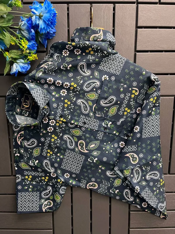 Blue_Cotton_Printed_Short_Sleeves_Casual_Shirt_For_Men
