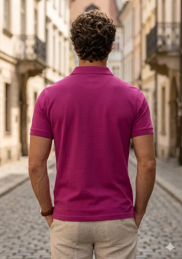 Magenta_Pure_Cotton_Solid_Half_Sleeves_Casual_T-Shirt_For_Men