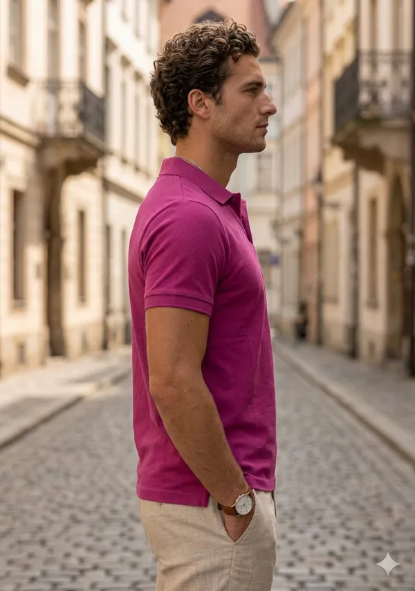 Magenta_Pure_Cotton_Solid_Half_Sleeves_Casual_T-Shirt_For_Men