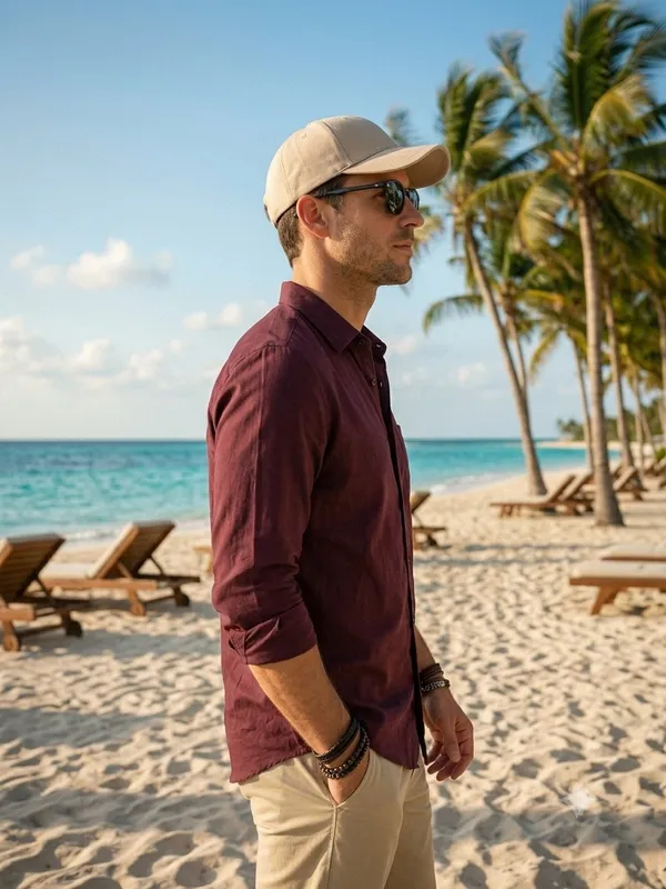 Maroon_Cotton_Solid_Full_Sleeves_Casual_Shirt_For_Men