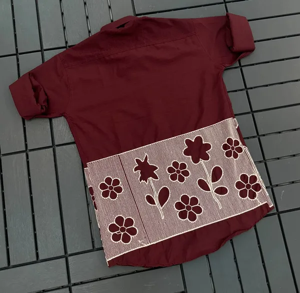 Maroon_Dobby_Cotton_Embroidered_Full_Sleeves_Casual_Shirt_For_Men
