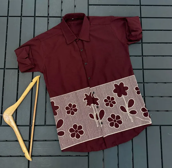 Maroon_Dobby_Cotton_Embroidered_Full_Sleeves_Casual_Shirt_For_Men
