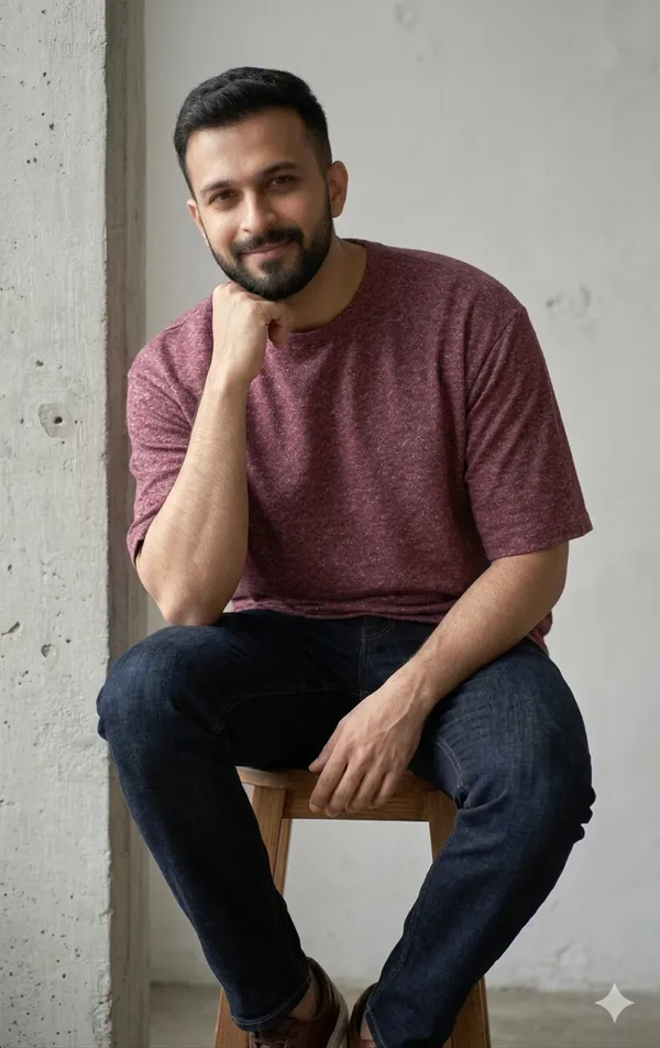 Maroon_Terry_Cotton_Solid_Half_Sleeves_Casual_T-Shirt_For_Men
