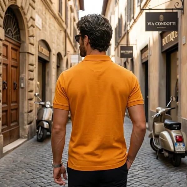 Orange_Pure_Cotton_Solid_Half_Sleeves_Casual_T-Shirt_For_Men