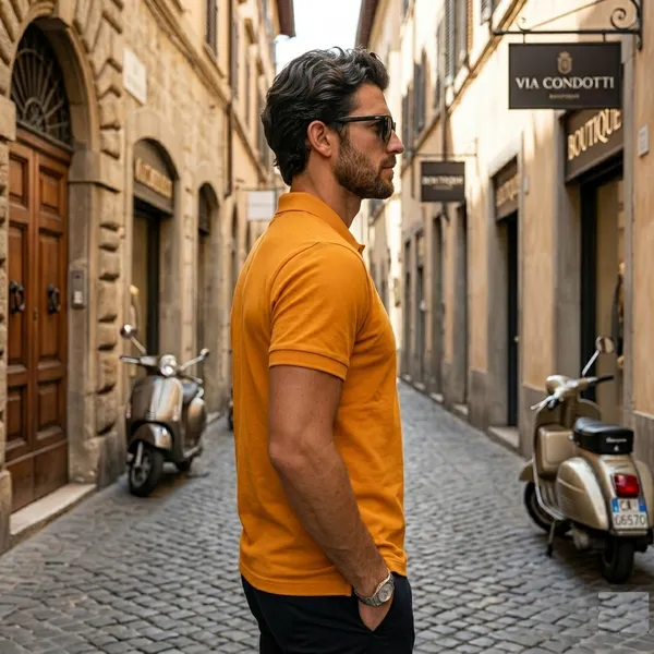 Orange_Pure_Cotton_Solid_Half_Sleeves_Casual_T-Shirt_For_Men
