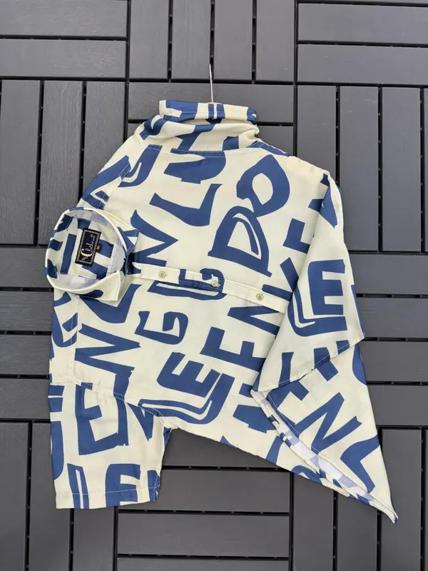 Green_Cotton_Printed_Short_Sleeves_Casual_Shirt_For_Men