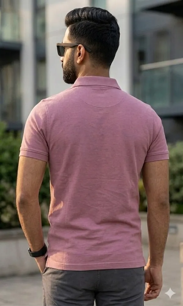 Pink_Pure_Cotton_Solid_Half_Sleeves_Casual_T-Shirt_For_Men
