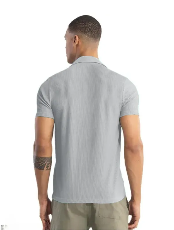 Grey_Cotton_Self-Design_Short_Sleeves_Casual_Shirt_For_Men