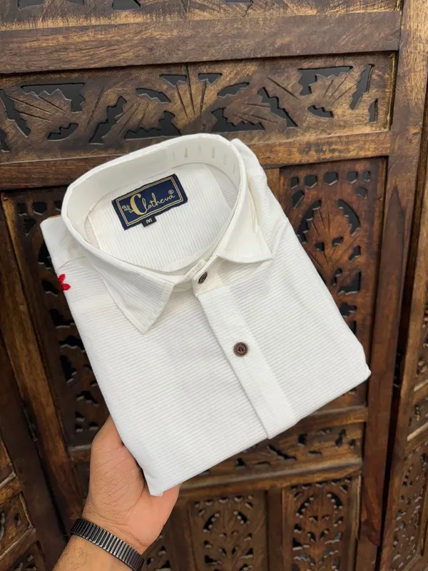 White_Linen_Embroidered_Long_Sleeves_Casual_Shirt_For_Men