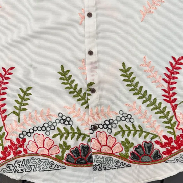White_Linen_Embroidered_Long_Sleeves_Casual_Shirt_For_Men