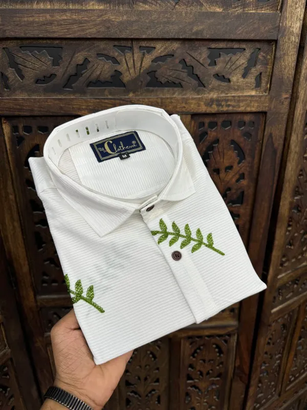 White_Linen_Embroidered_Long_Sleeves_Casual_Shirt_For_Men