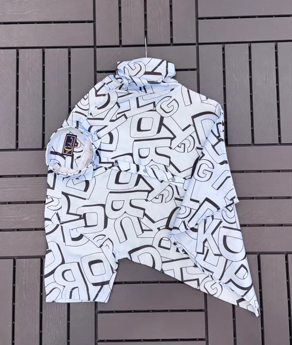 White_Cotton_Printed_Short_Sleeves_Casual_Shirt_For_Men