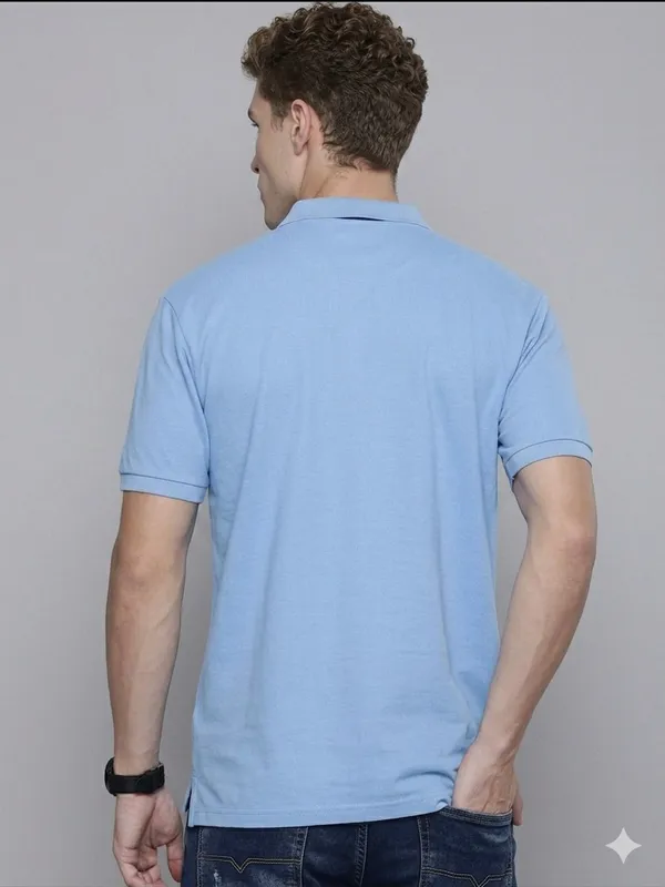 Sky_Poly_Cotton_Solid_Half_Sleeves_Casual_T-Shirt_For_Men