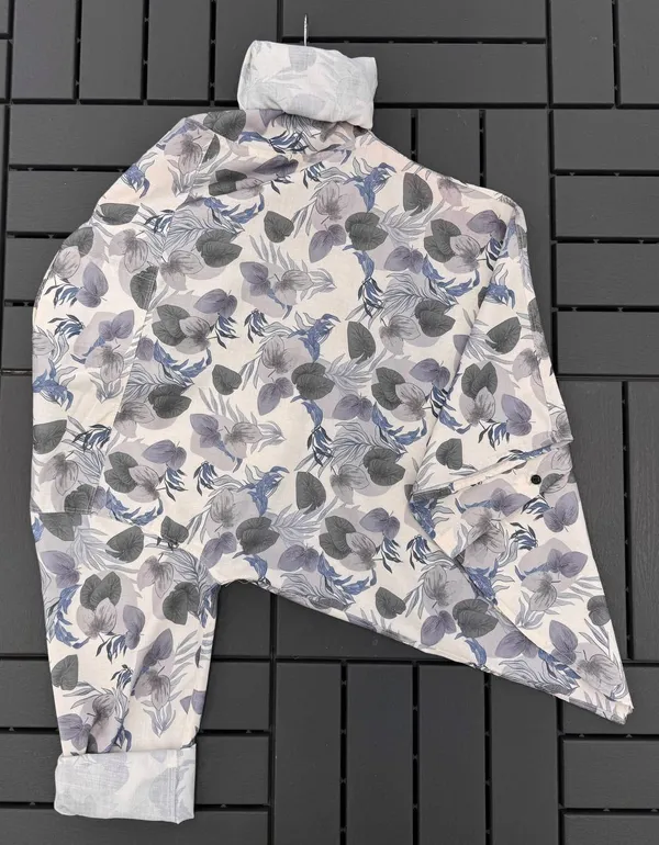 Cream_Cotton_Printed_Short_Sleeves_Casual_Shirt_For_Men