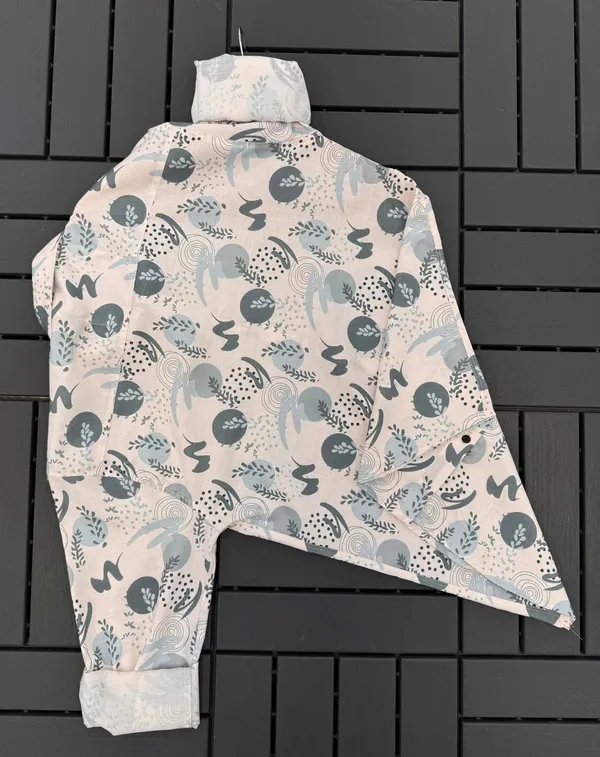Cream_Cotton_Printed_Short_Sleeves_Casual_Shirt_For_Men