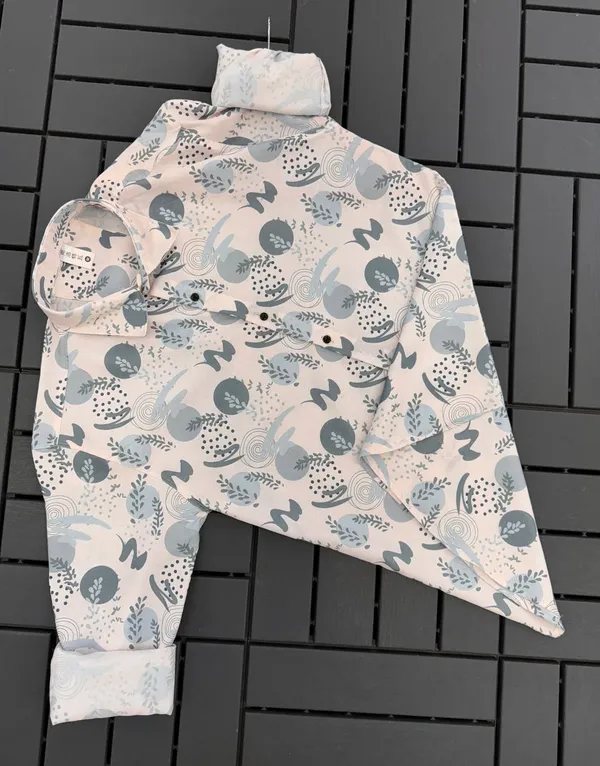Cream_Cotton_Printed_Short_Sleeves_Casual_Shirt_For_Men