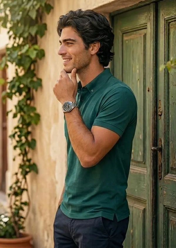 Teal_Pure_Cotton_Solid_Half_Sleeves_Casual_T-Shirt_For_Men