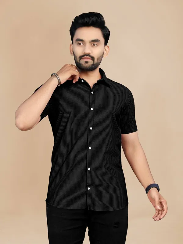 Trendy_Codroy_Black_Half_Sleeves_premium_shirt