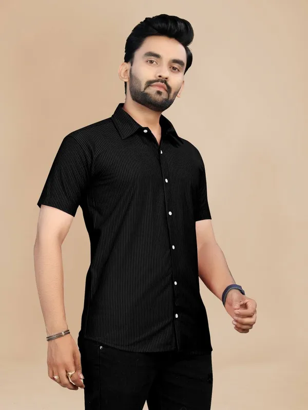 Trendy_Codroy_Black_Half_Sleeves_premium_shirt