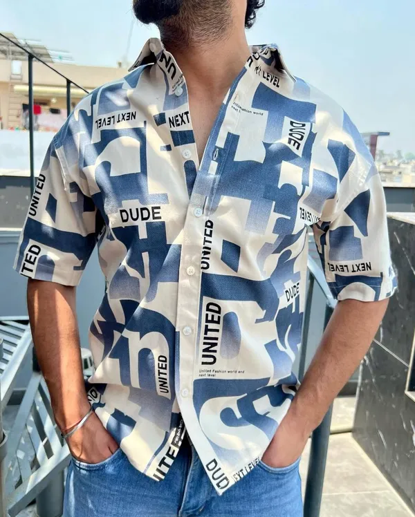 Blue_Cotton_Printed_Short_Sleeves_Casual_Shirt_For_Men