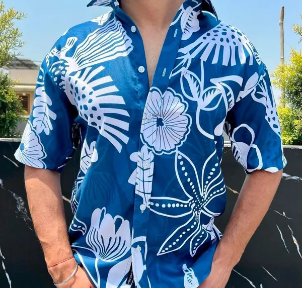 Blue_Cotton_Printed_Short_Sleeves_Casual_Shirt_For_Men
