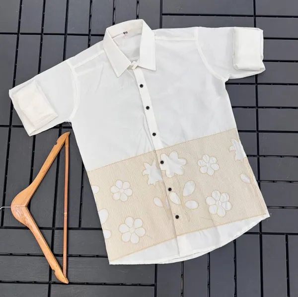 White_Dobby_Cotton_Embroidered_Full_Sleeves_Casual_Shirt_For_Men