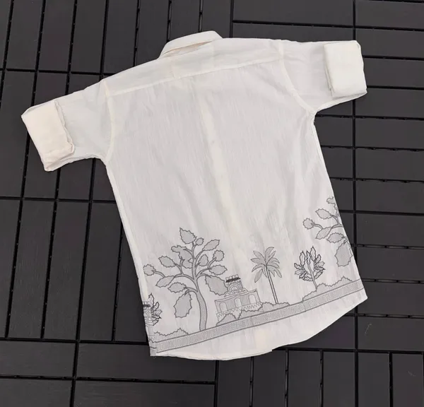 White_Linen_Embroidered_Full_Sleeves_Casual_Shirt_For_Men