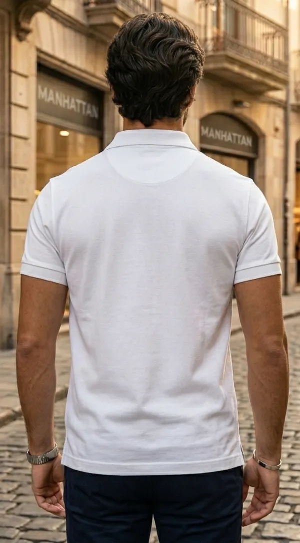 White_Pure_Cotton_Solid_Half_Sleeves_Casual_T-Shirt_For_Men