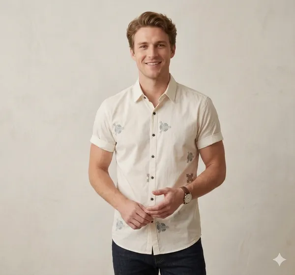White_Cotton_Embroidered_Full_Sleeves_Casual_Shirt_For_Men