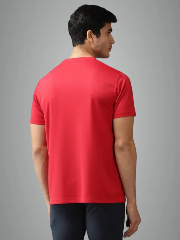 Red-Grey_Solid_Regular_Fit_Half_Sleeve_Round_Neck_Sports_T-Shirt_Dry_Fit_For_Men