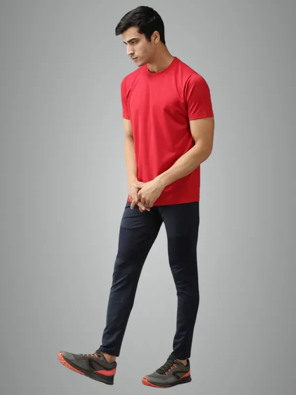 Red-Grey_Solid_Regular_Fit_Half_Sleeve_Round_Neck_Sports_T-Shirt_Dry_Fit_For_Men