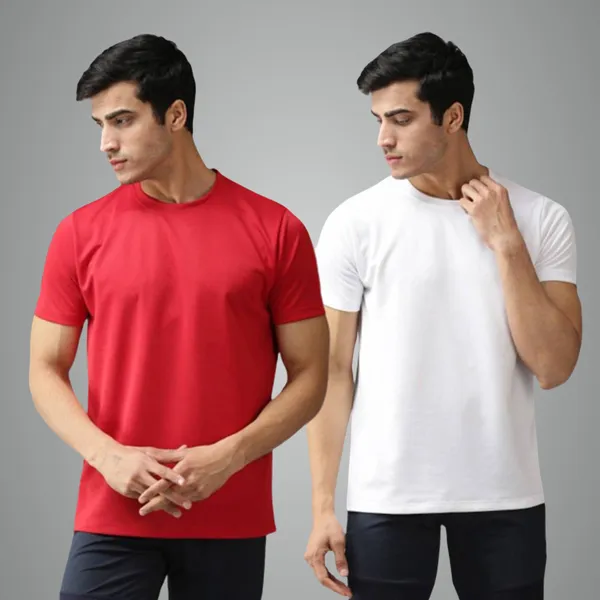 Red-White_Solid_Regular_Fit_Half_Sleeve_Round_Neck_Sports_T-Shirt_Dry_Fit_For_Men
