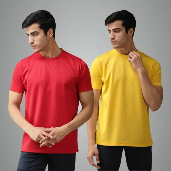 Red-Yellow_Solid_Regular_Fit_Half_Sleeve_Round_Neck_Sports_T-Shirt_Dry_Fit_For_Men