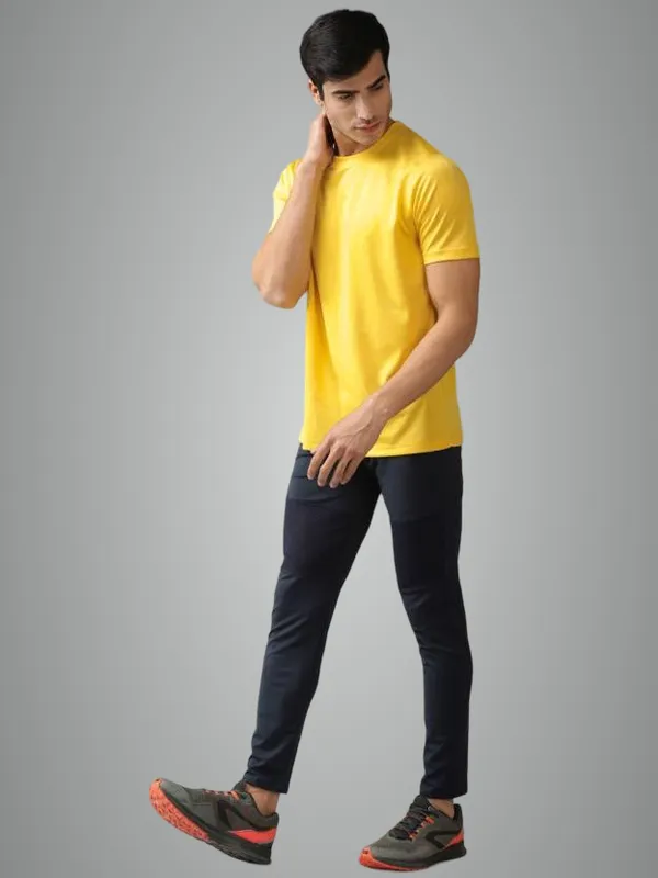 Yellow-White_Solid_Regular_Fit_Half_Sleeve_Round_Neck_Sports_T-Shirt_Dry_Fit_For_Men