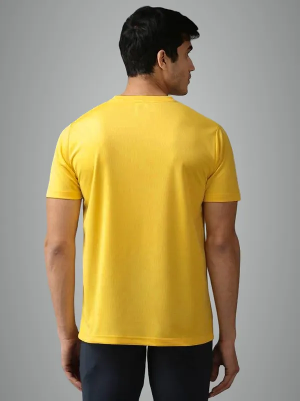 Yellow-White_Solid_Regular_Fit_Half_Sleeve_Round_Neck_Sports_T-Shirt_Dry_Fit_For_Men