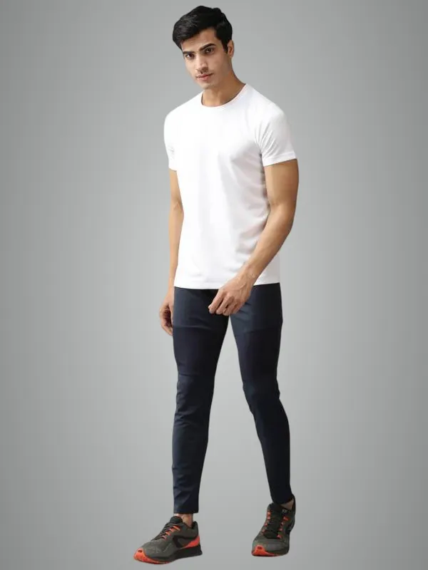White_Solid_Regular_Fit_Half_Sleeve_Round_Neck_Sports_T-Shirt_Dry_Fit_For_Men