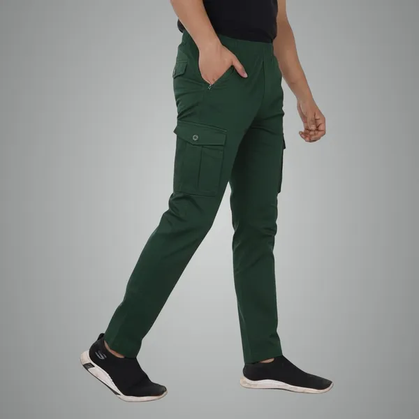 Dark_Green_Cotton_Cargo_Bottom_Pant_For_Men
