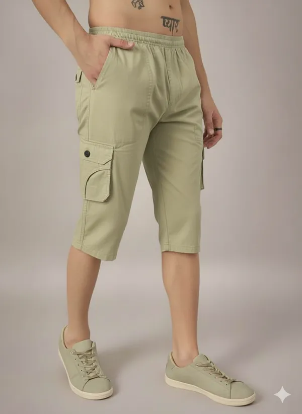 Light_Pista_Cotton_Capri_3/4_For_Men