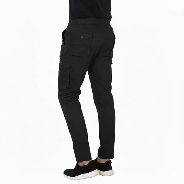 Black_Cotton_Cargo_Bottom_Pant_For_Men