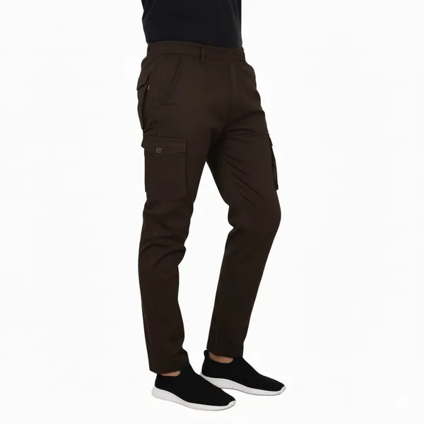 Brown_Cotton_Cargo_Bottom_Pant_For_Men