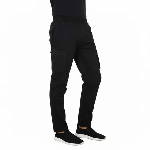 Black_Cotton_Cargo_Bottom_Pant_For_Men