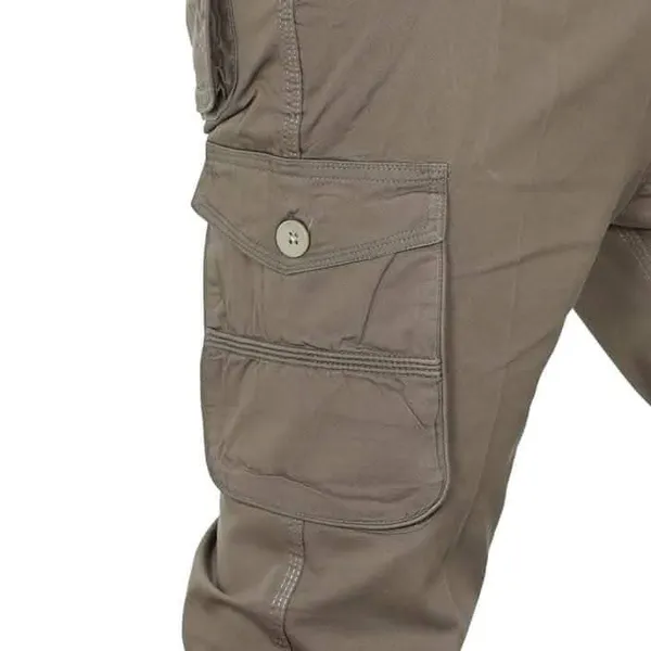 Khaki_Cotton_Cargo_Bottom_Pant_For_Men