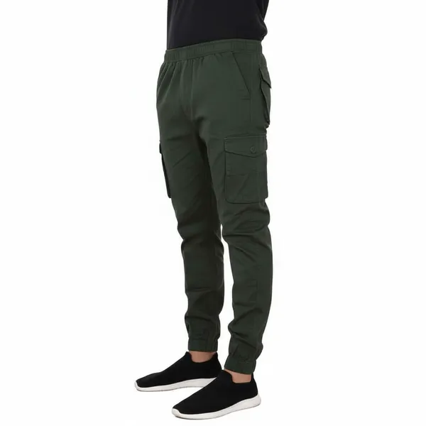 Dark_Green_Cotton_Cargo_Rib_Pant_For_Men