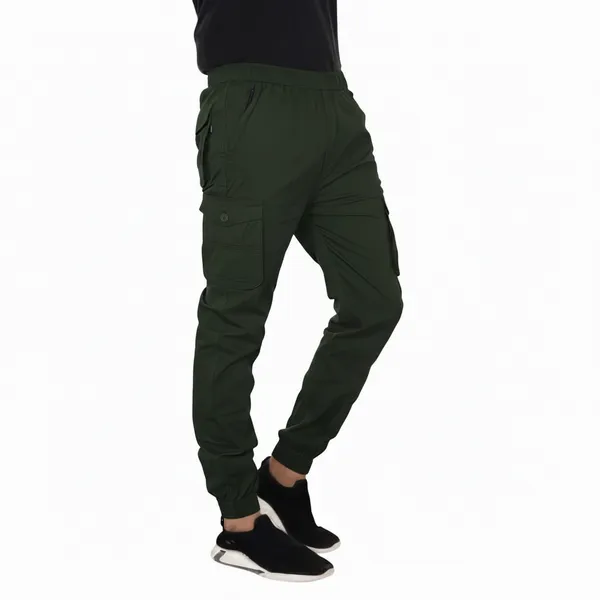 Dark_Green_Cotton_Cargo_Rib_Pant_For_Men