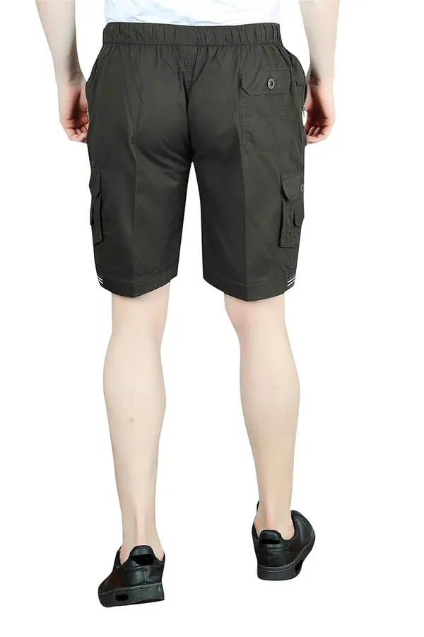 Dark_Green_Cotton_Shorts_For_Men