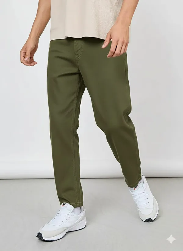 Olive_Green_Carrot_Fit_Baggy_Jeans_For_Men